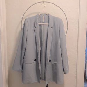 Mural Powder Blue Blazer - L